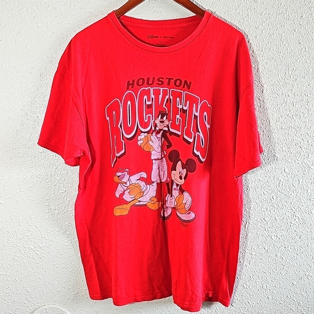 Disney X Junk Food Houston Rockets Mickey Squad T-Shirt.
